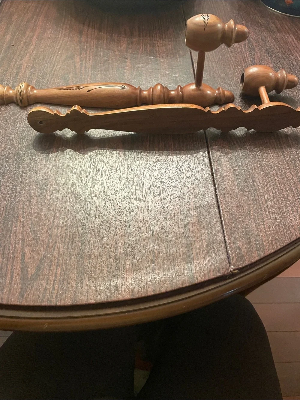 Hand-Carved Wooden Wall Candle Holders